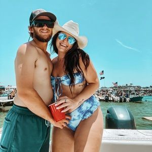 BLUE TWO PIECE BATHING SUIT